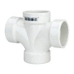 B&K Mueller - 1-1/2", PVC Drain, Waste & Vent Pipe Sanitary Cross - All Hub - Apex Tool & Supply