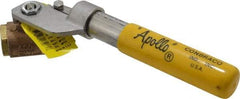 Apollo - 1/4" Pipe, Bronze Standard Ball Valve - 2 Piece, Inline - One Way Flow, FNPT x FNPT Ends, Deadman Lever (Spring Return to Close) Handle, 600 WOG, 150 WSP - Apex Tool & Supply