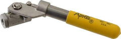 Apollo - 1/4" Pipe, Stainless Steel Standard Ball Valve - 2 Piece, Inline - One Way Flow, FNPT x FNPT Ends, Deadman Lever (Spring Return to Close) Handle, 2,000 WOG, 150 WSP - Apex Tool & Supply
