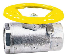 Apollo - 1/4" Pipe, Stainless Steel Standard Ball Valve - 2 Piece, Inline - One Way Flow, FNPT x FNPT Ends, Round Wheel Handle, 2,000 WOG, 150 WSP - Apex Tool & Supply