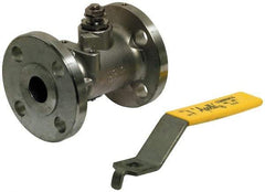 Apollo - 10" Pipe, Full Port, Carbon Steel Standard Ball Valve - Inline - One Way Flow, Flanged x Flanged Ends, Lever with Gear Operator Handle, 285 WOG, 150 WSP - Apex Tool & Supply