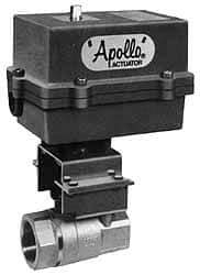 Apollo - 1" Pipe, 2,000 psi WOG Rating Carbon Steel Electric Actuated Ball Valve - Standard Port, 150 psi WSP Rating, Threaded (NPT) End Connection - Apex Tool & Supply