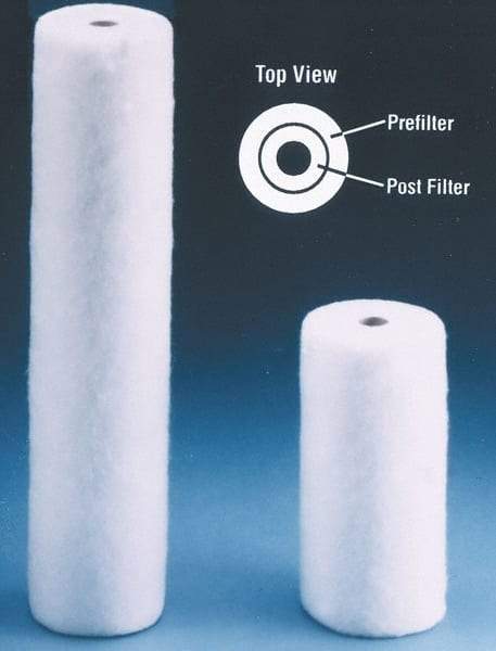 Value Collection - 4-5/16" OD, 1µ, Polypropylene Melt Blown-Thermal Bonded Cartridge Filter - 20" Long, Reduces Sediments - Apex Tool & Supply