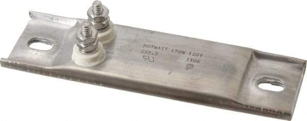 Hotwatt - 120 Volt, 150 Watt, 5-1/2" Long Channel Strip Heater - 1" Hot Length, 50 Watt per Sq In - Apex Tool & Supply