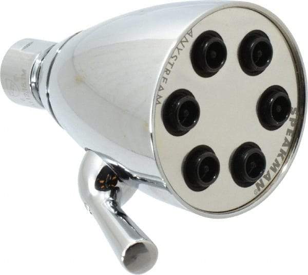 Speakman - 2.5 GPM, 2-3/4 Face Diameter, Shower Head with Brass Ball Joint - 48 Sprayers, Brass and Lexan - Apex Tool & Supply
