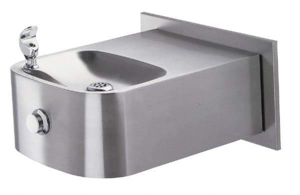 Halsey Taylor - Wall Mounted-No Back Plate Water Cooler & Fountain - ADA Wheelchair Accessible, Stainless Steel - Apex Tool & Supply
