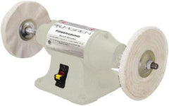 Palmgren - 8" Wheel Diam x 1" Wheel Width, 3/4 hp Buffer - 5/8" Arbor Hole Diam, 1 Phase, 3,450 Max RPM, 120/240 Volts - Apex Tool & Supply