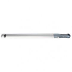 2mm Dia. - 50mm OAL - Carbide - Ball End HP End Mill-2 FL - Apex Tool & Supply