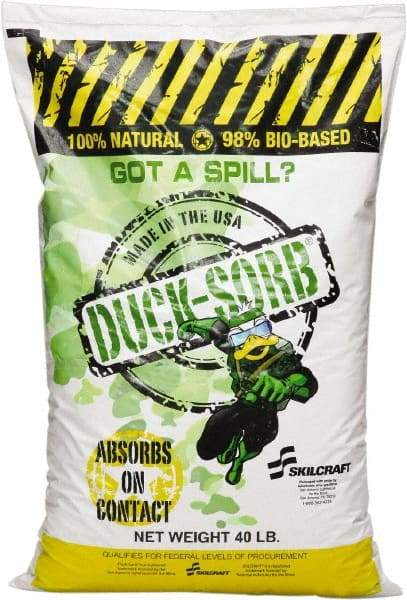 Ability One - 40 Lb Box Cotton Duck Granular Sorbent - Biologicals, Foods, Grease, Sewage & More - Apex Tool & Supply