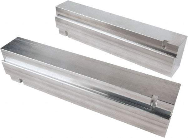 Kurt - 1.475" Jaw Width, Quick Change Jaw System, Vise Jaw Set - Aluminum Alloy, Bolt On, Soft Jaws - Apex Tool & Supply