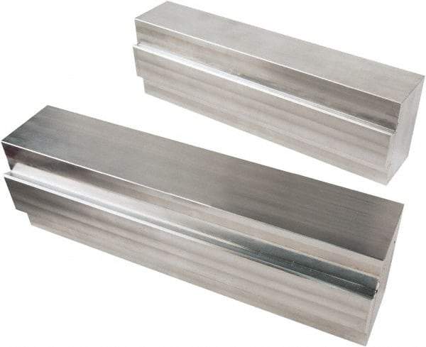 Kurt - 1.475" Jaw Width, Quick Change Jaw System, Vise Jaw Set - Aluminum Alloy, Bolt On, Soft Jaws - Apex Tool & Supply
