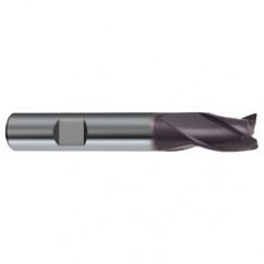 3mm Dia. x 50mm Overall Length 3-Flute Square End Solid Carbide SE End Mill-Weldon Shank-Center Cut-Firex - Apex Tool & Supply