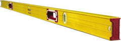 Stabila - 72" Long 3 Vial Box Beam Level - Aluminum, Yellow, 2 Plumb & 1 Level Vials - Apex Tool & Supply