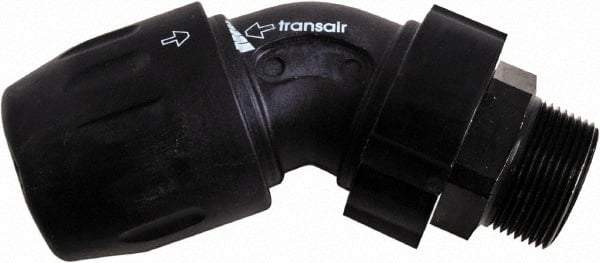 Transair - 1-1/2" ID, 40mm OD, 45° Male Elbow - Plastic, 232 Max psi, 1-1/2 Male NPT - Apex Tool & Supply
