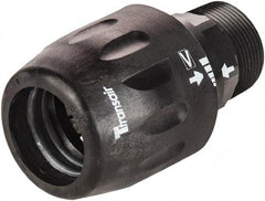 Transair - 1/2" ID, 16.5mm OD, Male Connector - Plastic, 232 Max psi, 1/4 Male NPT, 2-1/2" Long - Apex Tool & Supply