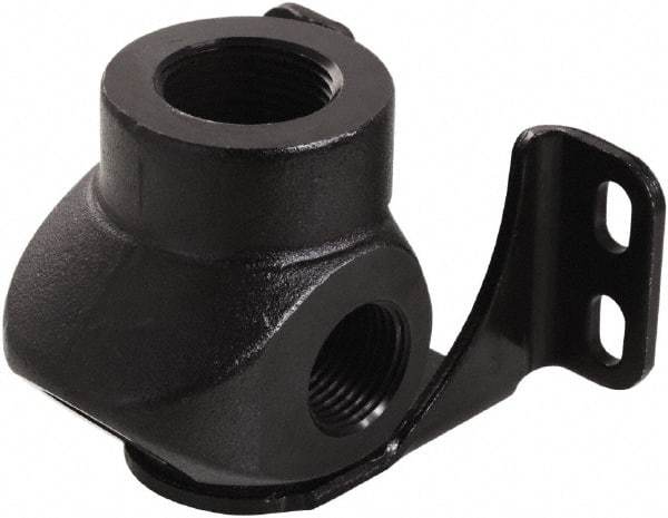 Transair - Three Port Wall Bracket - Plastic, 232 Max psi, 3/4 & 1/2 & 1/4 Female NPT, 3-5/16" Long - Apex Tool & Supply