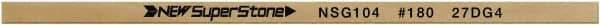 Value Collection - Flat Ceramic Finishing Stick - 100mm Long x 2mm Wide x 6mm Thick, 180 Grit - Apex Tool & Supply