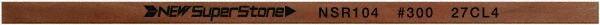 Value Collection - Flat Ceramic Finishing Stick - 100mm Long x 0.8mm Wide x 10mm Thick, 300 Grit - Apex Tool & Supply