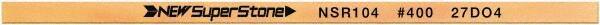 Value Collection - Flat Ceramic Finishing Stick - 100mm Long x 1mm Wide x 10mm Thick, 400 Grit - Apex Tool & Supply