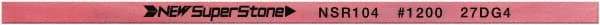 Value Collection - Flat Ceramic Finishing Stick - 100mm Long x 1mm Wide x 6mm Thick, 1,200 Grit - Apex Tool & Supply
