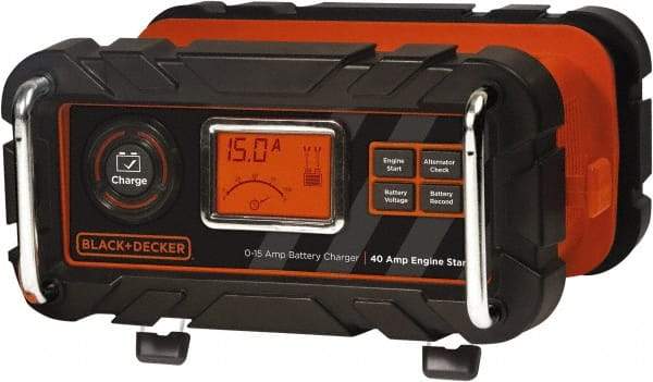 Black & Decker - 12 Volt Automatic Charger/Maintainer - 15 Amps, 40 Starter Amps - Apex Tool & Supply