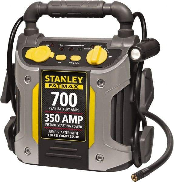 Stanley - 12 Volt Jump Starter with Inflator - 350 Amps, 700 Peak Amps - Apex Tool & Supply