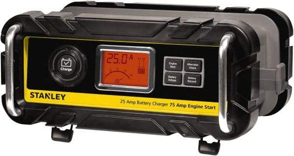 Stanley - 12 Volt Automatic Charger/Maintainer - 25 Amps, 75 Starter Amps - Apex Tool & Supply