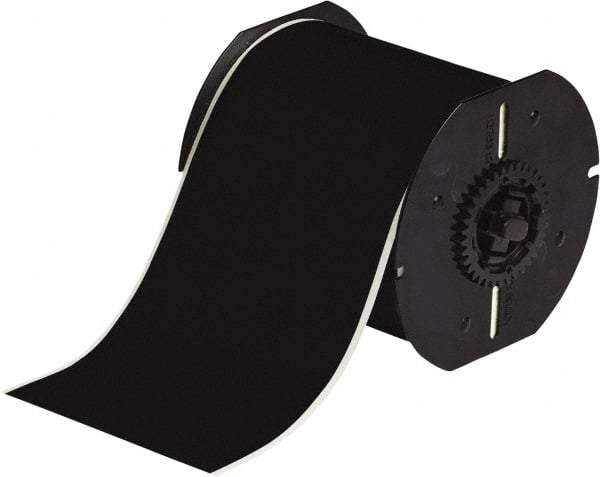 Brady - 4" Wide x 1,200" Long, Black Vinyl Tape - For BBP30 Label Printer, BBP33 Label Printer, BBP35 Multicolor Sign & Label Printer, BBP37 Color & Cut Sign & Label Printer, BradyPrinter S3100, BBP31 Sign & Label Printer - Apex Tool & Supply