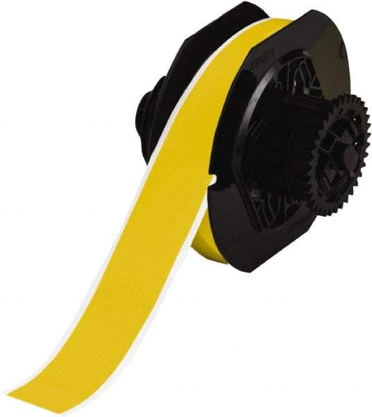 Brady - 1-1/8" Wide, Yellow Vinyl Labels - For BBP30 Label Printer, BBP33 Label Printer, BBP35 Multicolor Sign & Label Printer, BBP37 Color & Cut Sign & Label Printer, BradyPrinter S3100, BBP31 Sign & Label Printer - Apex Tool & Supply