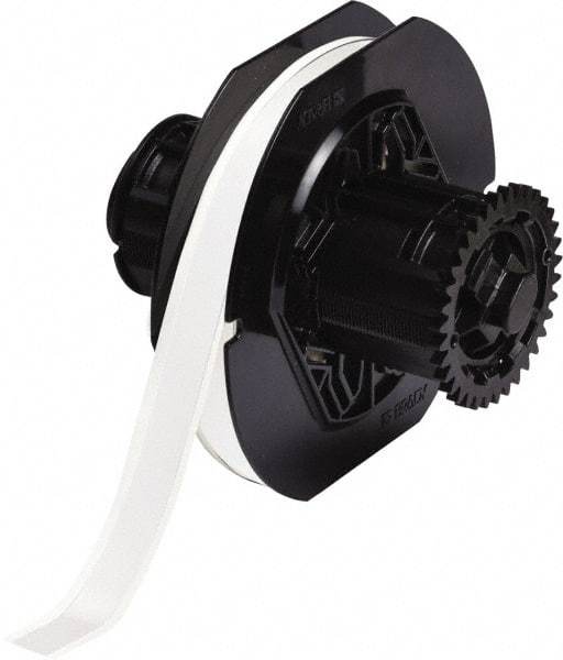 Brady - 1/2" Wide x 1,200" Long, White Vinyl Tape - For BBP30 Label Printer, BBP33 Label Printer, BBP35 Multicolor Sign & Label Printer, BBP37 Color & Cut Sign & Label Printer, BradyPrinter S3100, BBP31 Sign & Label Printer - Apex Tool & Supply