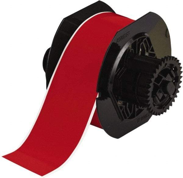 Brady - 2-1/4" Wide x 1,200" Long, Red Vinyl Tape - For BBP30 Label Printer, BBP33 Label Printer, BBP35 Multicolor Sign & Label Printer, BBP37 Color & Cut Sign & Label Printer, BradyPrinter S3100, BBP31 Sign & Label Printer - Apex Tool & Supply