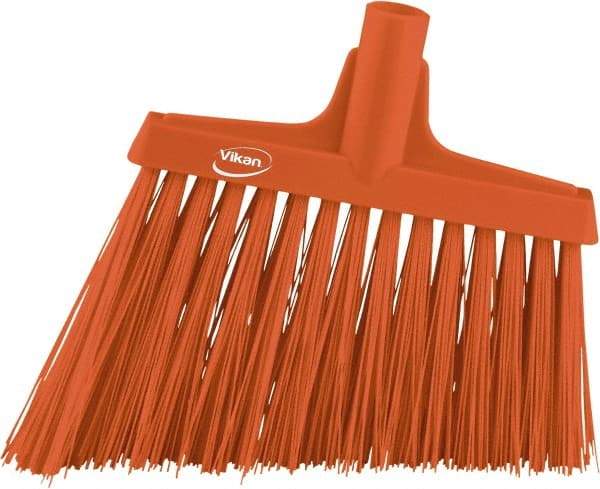 Vikan - 11-3/4" Wide, Orange Polyester Bristles, Angled Broom - Water Resistant - Apex Tool & Supply