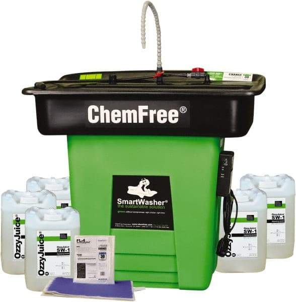 CRC - Free Standing Water-Based Parts Washer - 25 Gal Max Operating Capacity, HDPE Tank, 42" High x 47" Long x 38" Wide, 110 Input Volts - Apex Tool & Supply