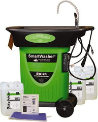 CRC - Free Standing Water-Based Parts Washer - 15 Gal Max Operating Capacity, HDPE Tank, 42" High x 43" Long x 27" Wide, 110 Input Volts - Apex Tool & Supply