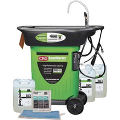 CRC - Free Standing Water-Based Parts Washer - 15 Gal Max Operating Capacity, HDPE Tank, 42" High x 43" Long x 27" Wide, 110 Input Volts - Apex Tool & Supply