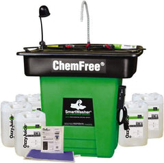 CRC - Free Standing Water-Based Parts Washer - 25 Gal Max Operating Capacity, HDPE Tank, 42" High x 47" Long x 38" Wide, 110 Input Volts - Apex Tool & Supply