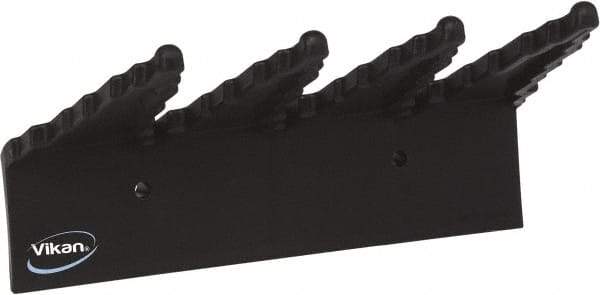 Vikan - 22 Lb, 6-1/2" Wide, 2-1/2" High, Polypropylene, Wall Bracket - 9-1/2" Long, 3 Holders - Apex Tool & Supply