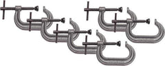 Wilton - Regular-Duty 3" Max Opening, 2-1/2" Throat Depth, Forged Steel Standard C-Clamp - 3,500 Lb Capacity, 0" Min Opening, Deep Throat - Apex Tool & Supply