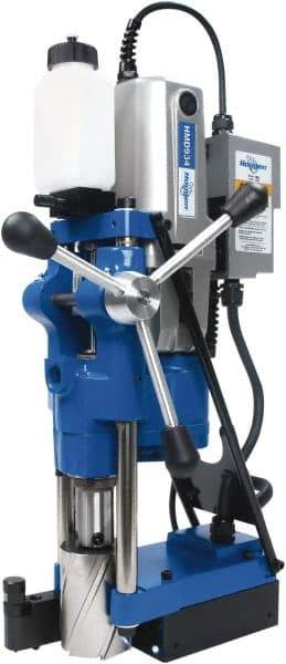 Hougen - 3/4" Chuck, 4" Travel, Portable Magnetic Drill Press - 70, 120, 200 & 332 RPM, 13 Amps, 1553 Watts, 115 Volts, 2' Cord Length - Apex Tool & Supply