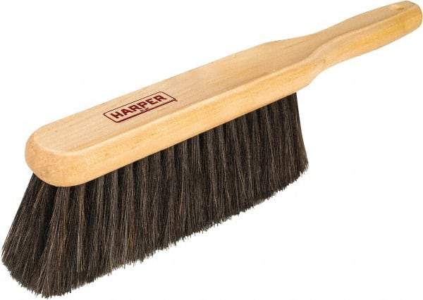 Harper Brush - 14" OAL, Horsehair & Nylon Counter Brush - 2-1/4" Bristle Length, 8" Long x 1-3/4" Wide Head, Straight Wood Handle, Black - Apex Tool & Supply