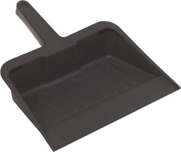 Harper Brush - 12" Wide x 7" Deep x 5" High Handheld Dustpan - Plastic Body, 5" Handle, Black - Apex Tool & Supply
