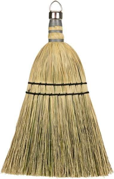 Harper Brush - 12" OAL Corn Blend Bristle Whisk Broom - 10" Bristle Length, 8" Wide - Apex Tool & Supply
