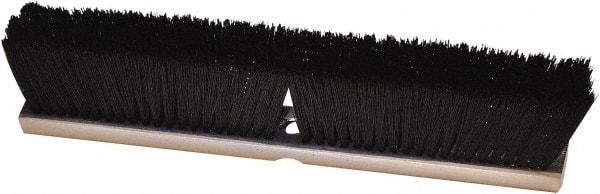Harper Brush - 18" Medium Duty Synthetic Push Broom - 3" Bristle Length, Wood Block, Threaded Handle Connection, Handle Sold Separately - Apex Tool & Supply