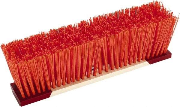 Harper Brush - 16" Rough Surface Synthetic Push Broom - 4" Bristle Length, Wood Block, Bolt-On Handle Connection, Handle Sold Separately - Apex Tool & Supply