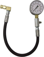 Lang - 1.38' Hose Length, 2,000 Max psi, Mechanical Automotive Diesel Compression Tester - 2 Lb Graduation - Apex Tool & Supply