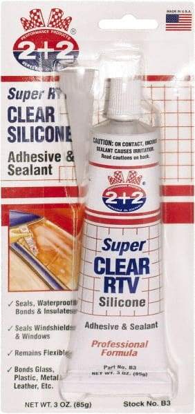 Berkebile - 3 oz Gasket Maker - -65 to 500°F, Clear, Comes in Tube - Apex Tool & Supply