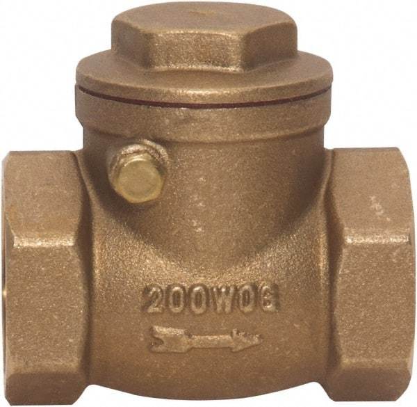 Value Collection - 3/4" Brass Check Valve - Check Swing, FNPT x FNPT, 200 WOG - Apex Tool & Supply