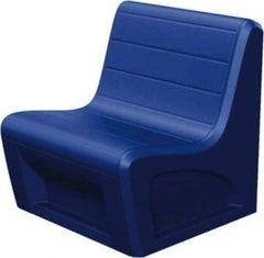 Made in USA - Slate Blue Polyethylene Guest Chair - 31" Wide x 33" High - Apex Tool & Supply