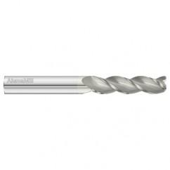 1/2 Dia. x 4 Overall Length 3-Flute .030 C/R Solid Carbide SE End Mill-Round Shank-Center Cut-FC5 - Apex Tool & Supply