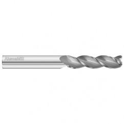 10mm Dia. x 100mm Overall Length 3-Flute 1mm C/R Solid Carbide SE End Mill-Round Shank-Center Cut-Uncoated - Apex Tool & Supply